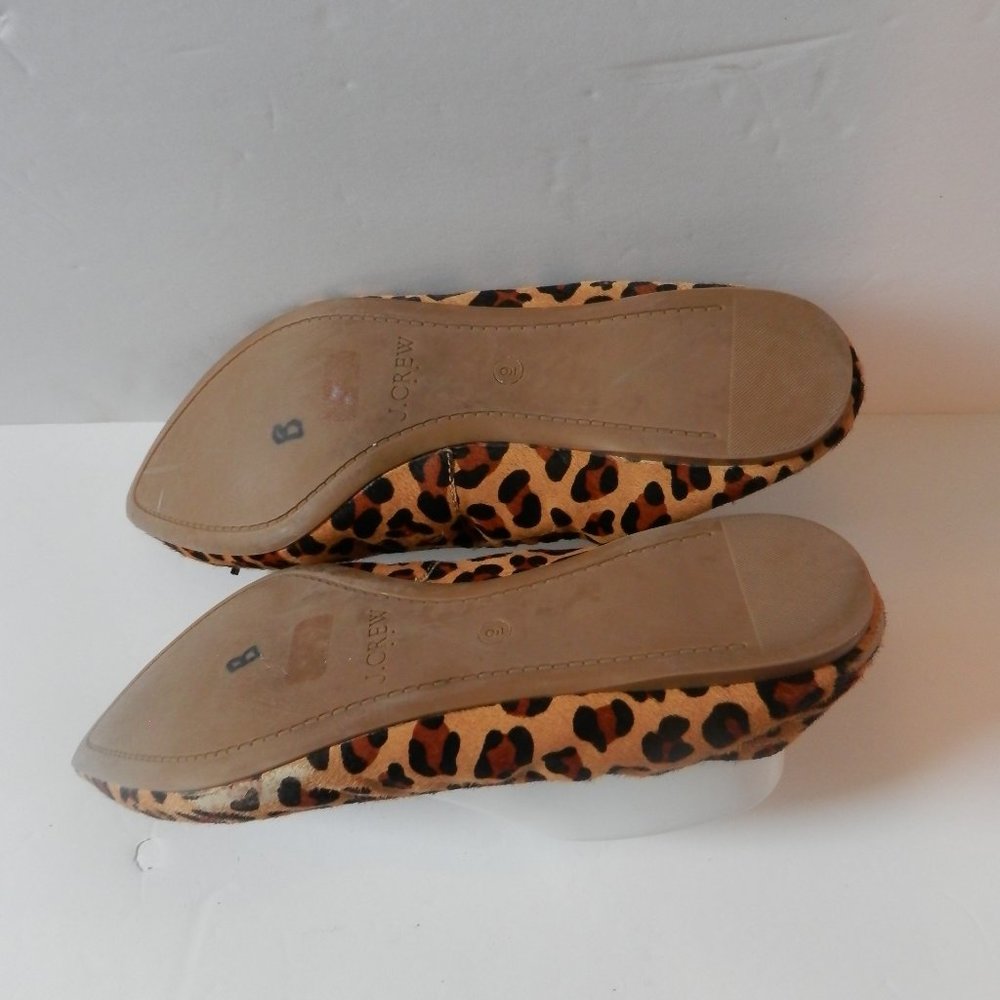 J.Crew Calf Hair Cheetah Print Ballerina Flats - Picture 4 of 12